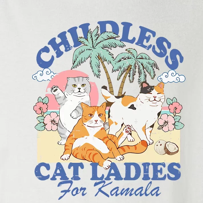 Childless Cat Lady For Kamala Harris 2024 Election Funny Cat Toddler Long Sleeve Shirt