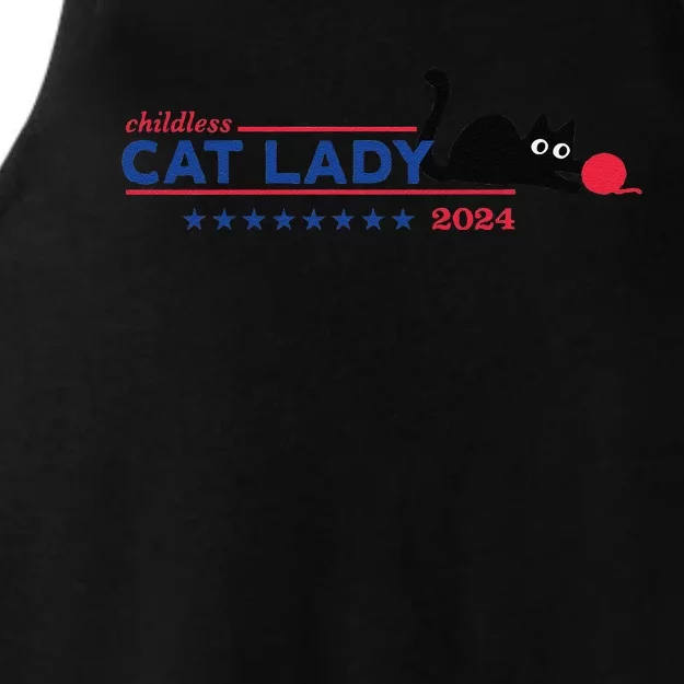 Childless Cat Lady Voting Election 2024 Usa Gift Ladies Tri-Blend Wicking Tank