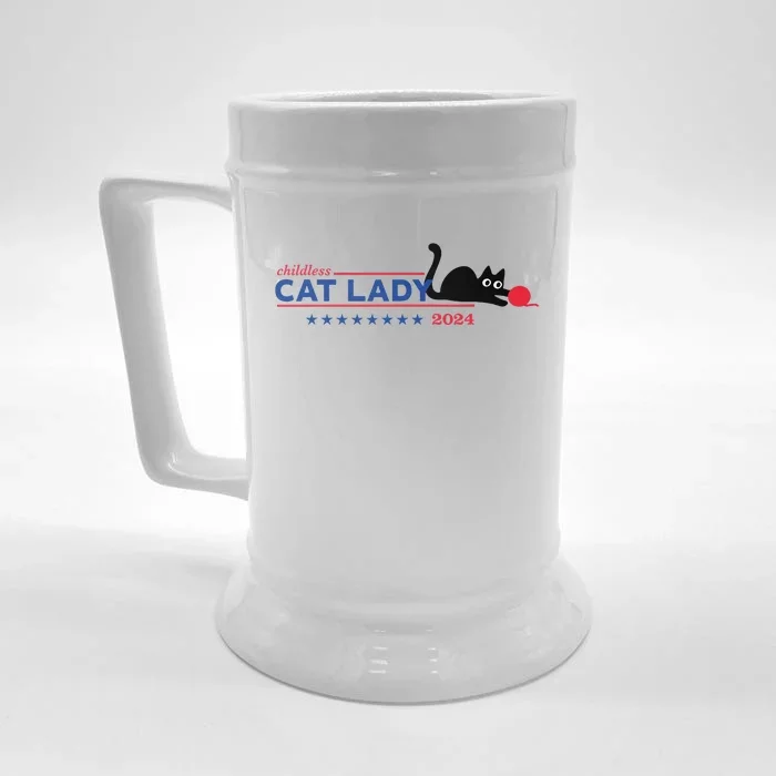 Childless Cat Lady Voting Election 2024 Usa Gift Front & Back Beer Stein