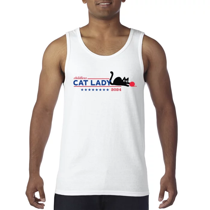 Childless Cat Lady Voting Election 2024 Usa Gift Tank Top