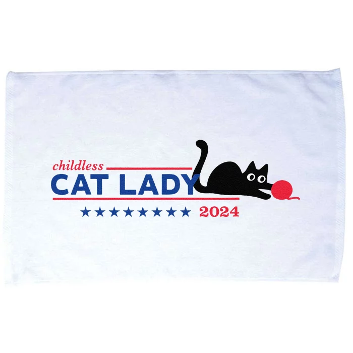 Childless Cat Lady Voting Election 2024 Usa Gift Microfiber Hand Towel