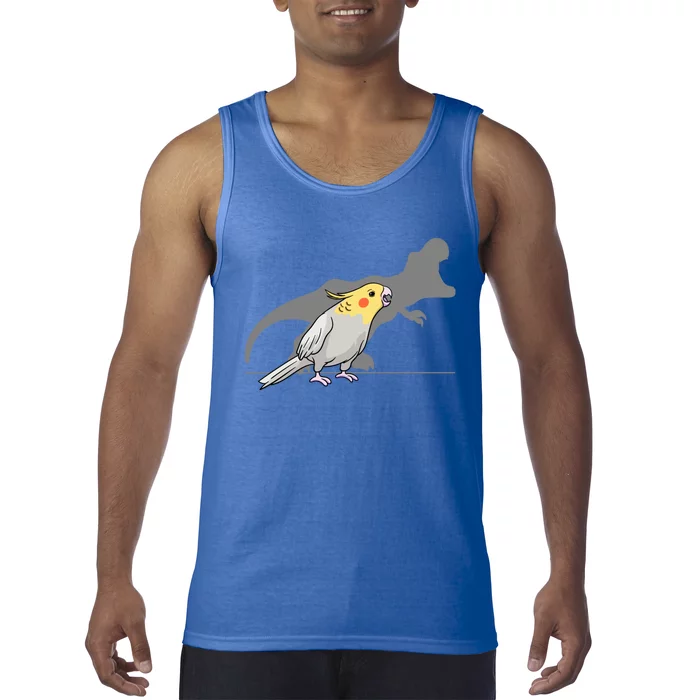 Cockatiel Cockatoo Lutino Parrot Quarrion Dinosaur Dino Gift Tank Top