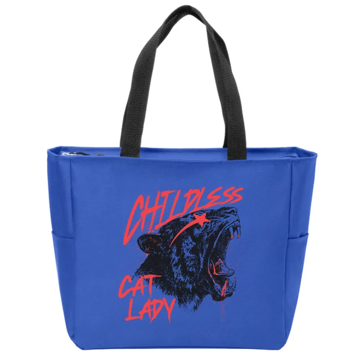 Childless Cat Lady Zip Tote Bag