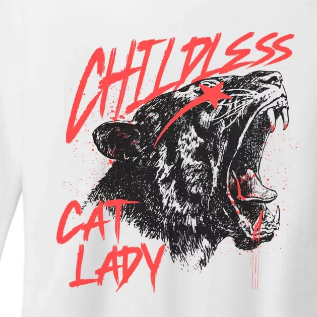 Childless Cat Lady Womens CVC Long Sleeve Shirt