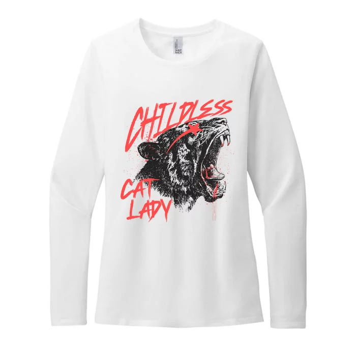 Childless Cat Lady Womens CVC Long Sleeve Shirt