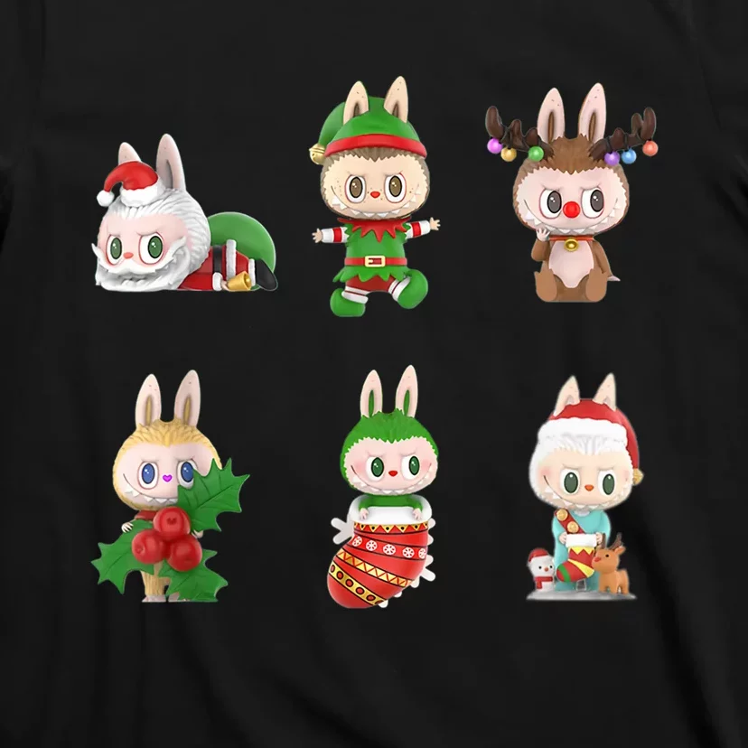 Christmas Cute Labubu Lover Labubu The Monsters Santa Xmas Gift T-Shirt