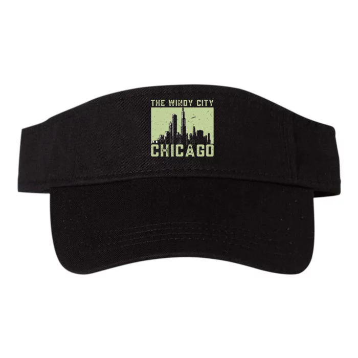 Chicago City Lover The Windy City Chicago Valucap Bio-Washed Visor