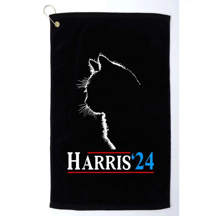 Childless Cat Lady Funny Cat Ladies For Kamala Harris 2024 Platinum Collection Golf Towel