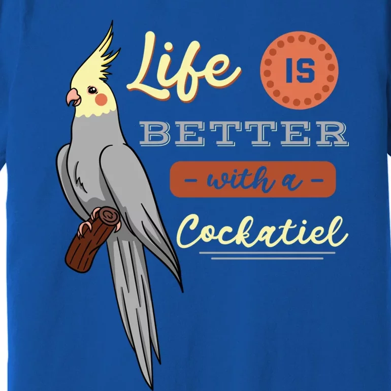 Cockatiel Cockatoo Lutino Quarrion Parrot Tiel Weiro Bird Great Gift Premium T-Shirt