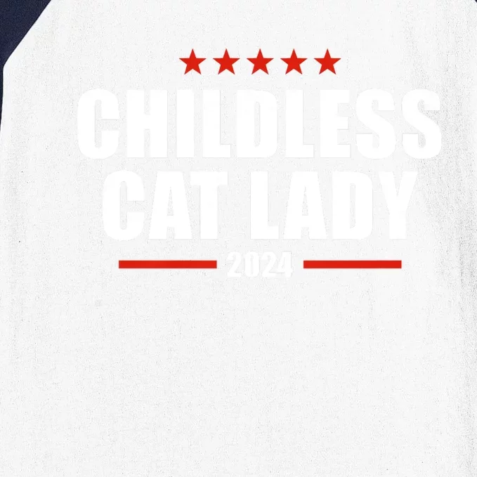 Childless Cat Lady 2024 Childless Cat Lady Baseball Sleeve Shirt