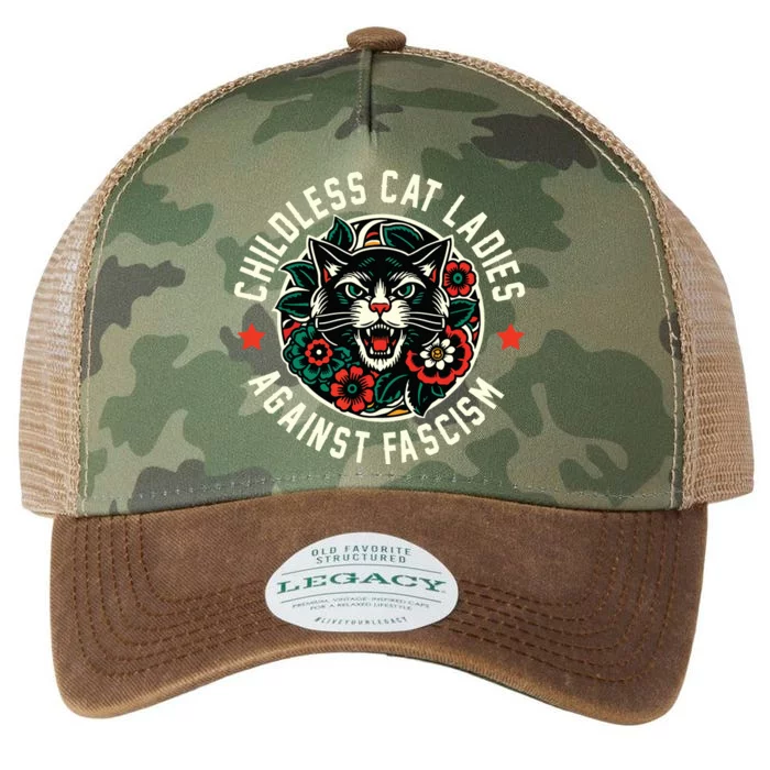 Childless Cat Ladies Against Fascism Legacy Tie Dye Trucker Hat