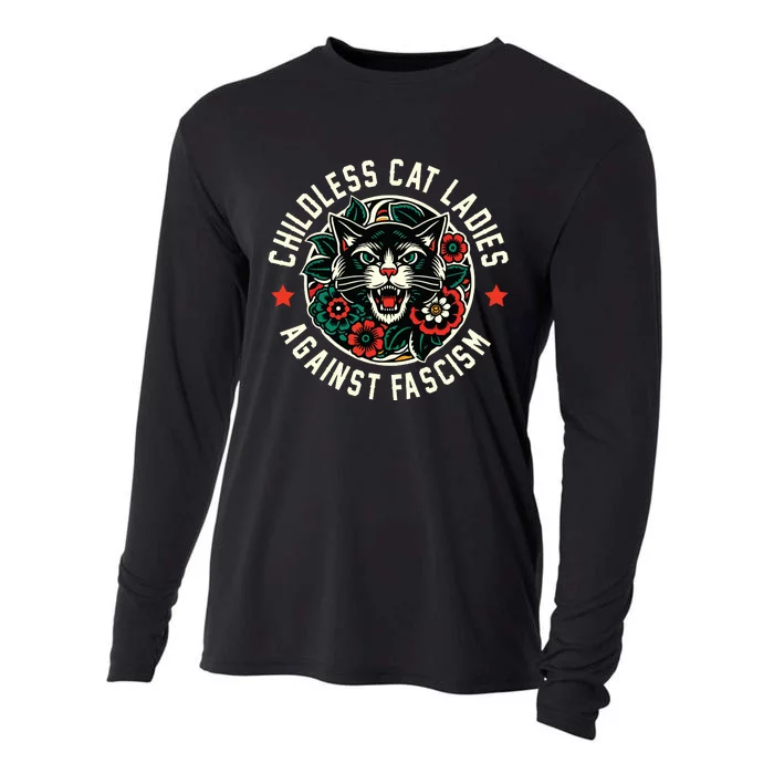 Childless Cat Ladies Against Fascism Cooling Performance Long Sleeve Crew