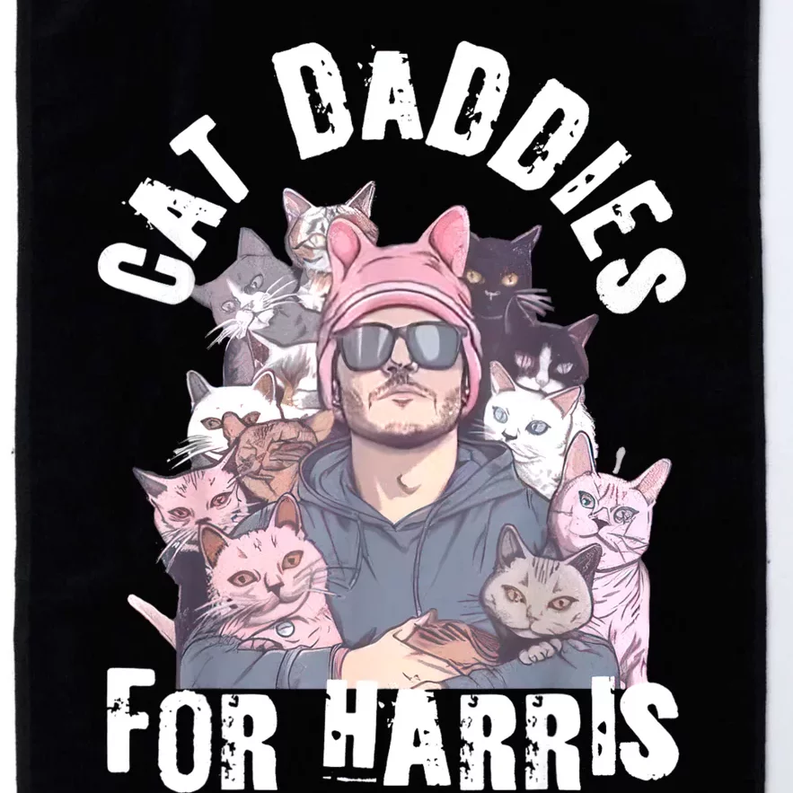 Childless Cat Lady Kamala Cat Dad Platinum Collection Golf Towel