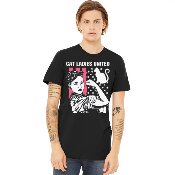 Childless Cat Lady For Cat Mom Women Cat Ladies Gift Premium T-Shirt