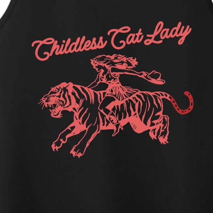 Childless Cat Lady Kamala Performance Tank