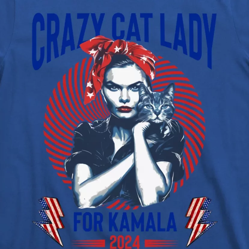 Crazy Cat Lady For Kamala 2024 Kamala Election 2024 Vote Great Gift T-Shirt