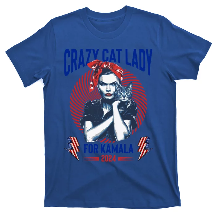 Crazy Cat Lady For Kamala 2024 Kamala Election 2024 Vote Great Gift T-Shirt