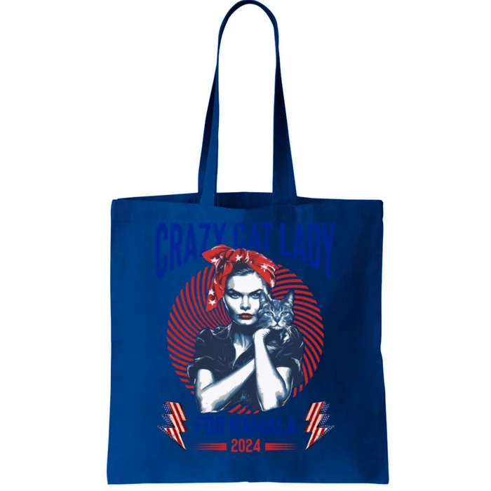 Crazy Cat Lady For Kamala 2024 Kamala Election 2024 Vote Great Gift Tote Bag