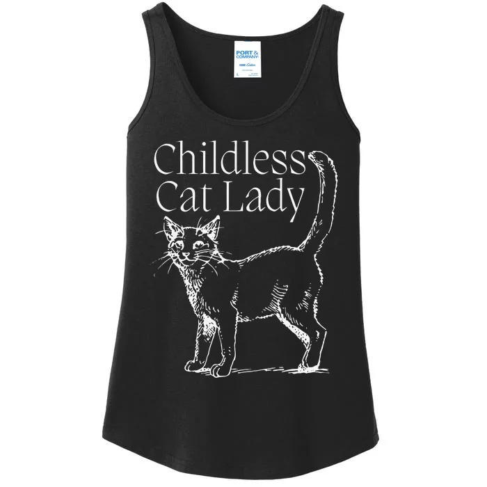 Childless Cat Lady Kamala 2024 Gift Ladies Essential Tank