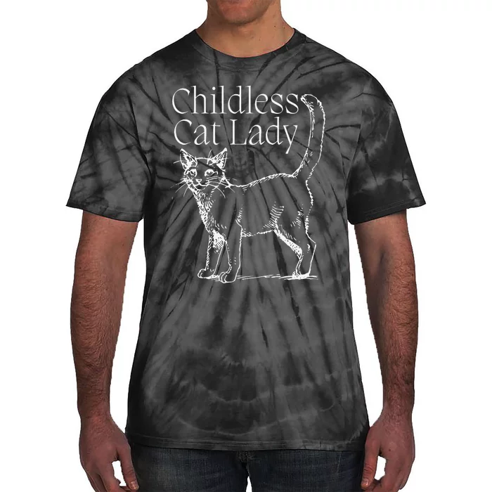 Childless Cat Lady Kamala 2024 Gift Tie-Dye T-Shirt