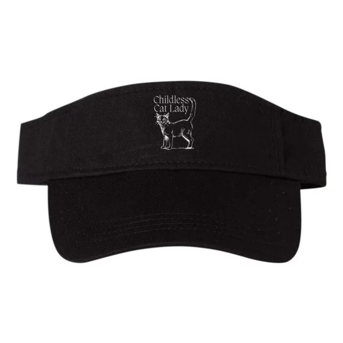 Childless Cat Lady Kamala 2024 Gift Valucap Bio-Washed Visor