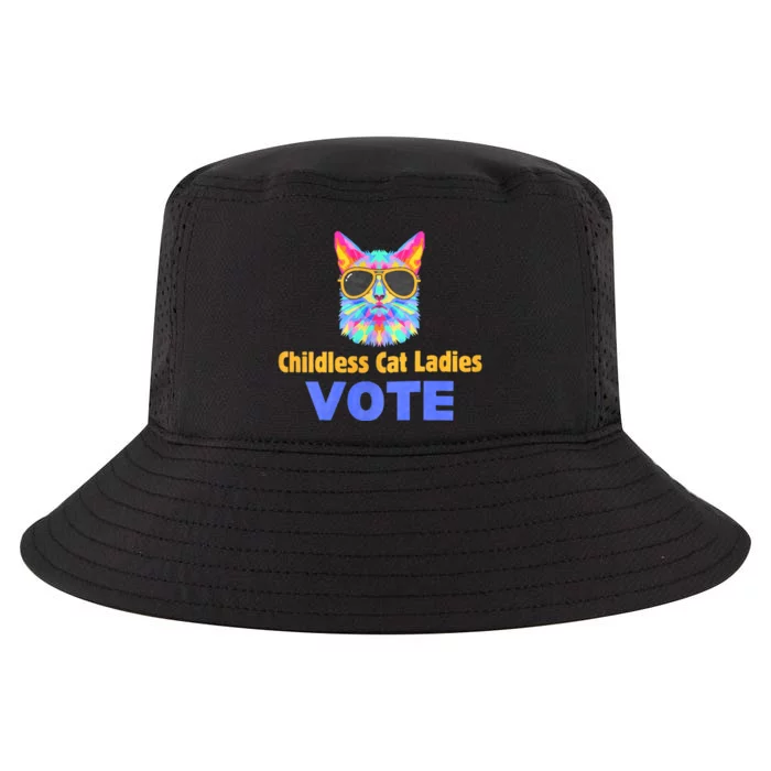 Childless Cat Ladies Vote Blue Cool Comfort Performance Bucket Hat