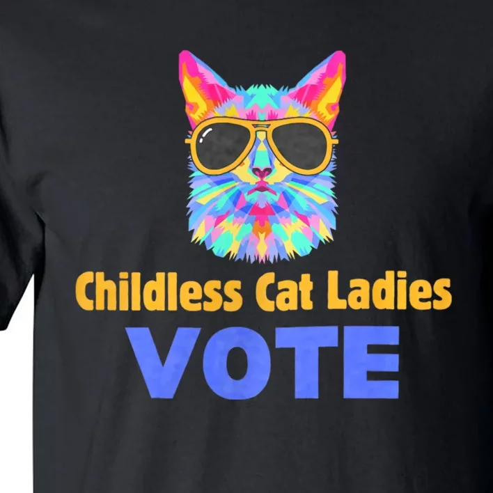 Childless Cat Ladies Vote Blue Tall T-Shirt