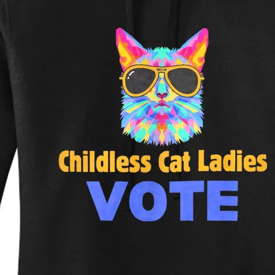 Childless Cat Ladies Vote Blue Women's Pullover Hoodie