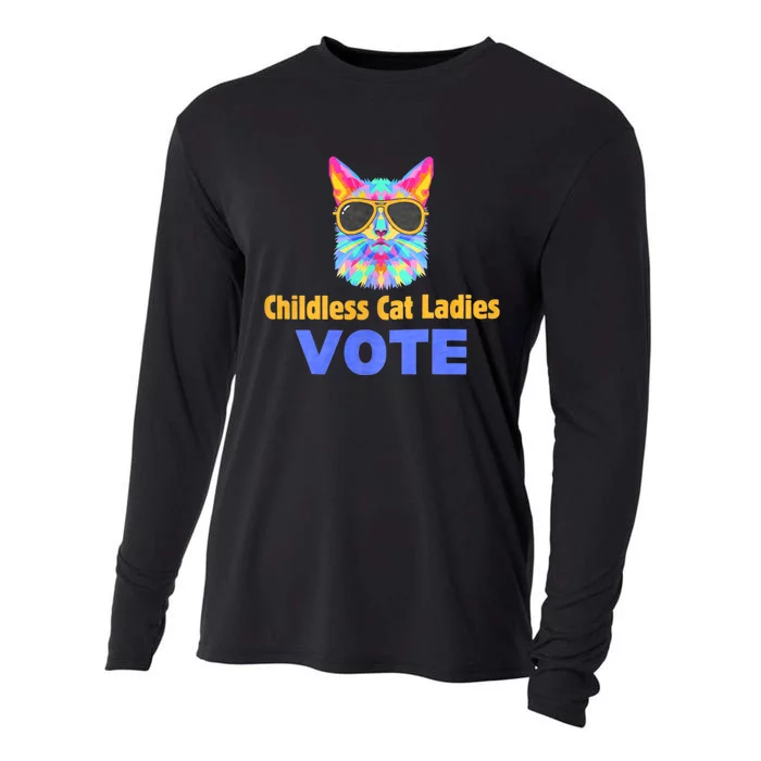 Childless Cat Ladies Vote Blue Cooling Performance Long Sleeve Crew