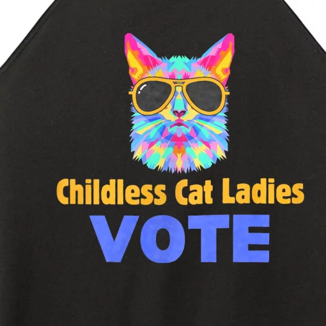 Childless Cat Ladies Vote Blue Women’s Perfect Tri Rocker Tank