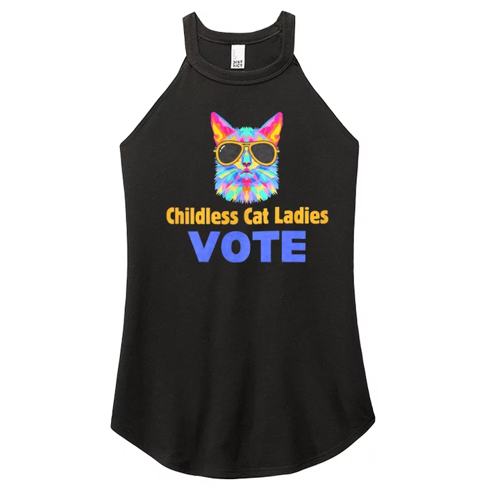 Childless Cat Ladies Vote Blue Women’s Perfect Tri Rocker Tank