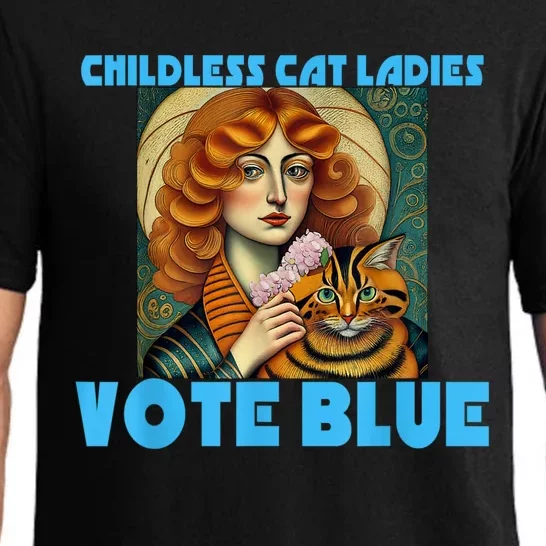 Childless Cat Ladies Vote Blue Pajama Set