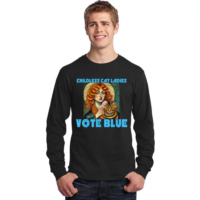 Childless Cat Ladies Vote Blue Tall Long Sleeve T-Shirt