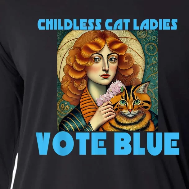 Childless Cat Ladies Vote Blue Cooling Performance Long Sleeve Crew