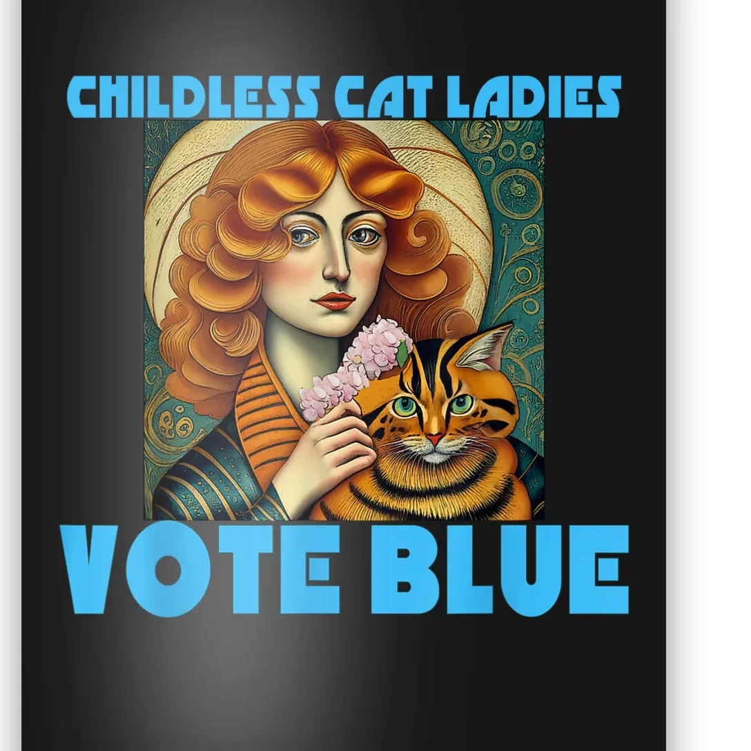 Childless Cat Ladies Vote Blue Poster