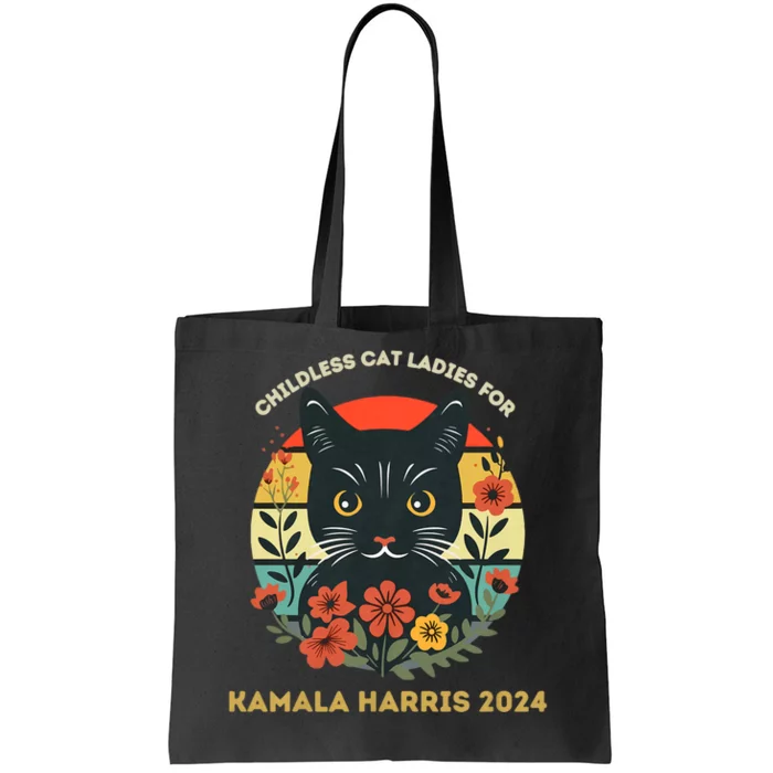 Childless Cat Ladies For Kamala Harris 2024 Election Tote Bag