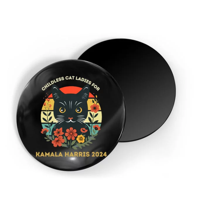 Childless Cat Ladies For Kamala Harris 2024 Election Magnet