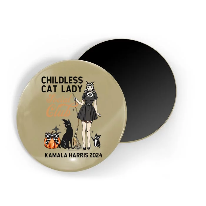 Childless Cat Lady Vote Halloween Witches Feminist Kamala Magnet