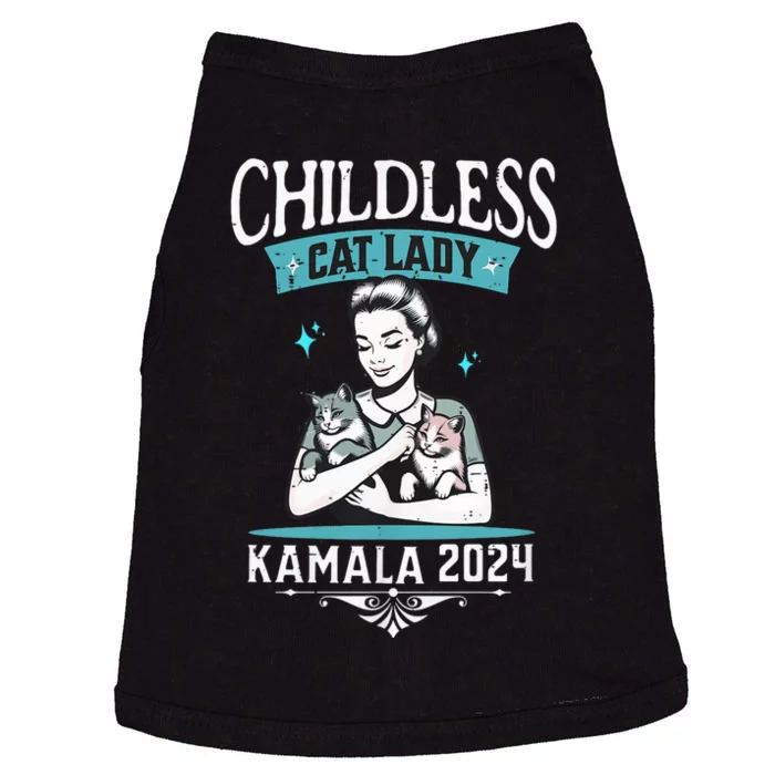 Childless Cat Lady For Kamala Harris 2024 Election President Doggie Tank