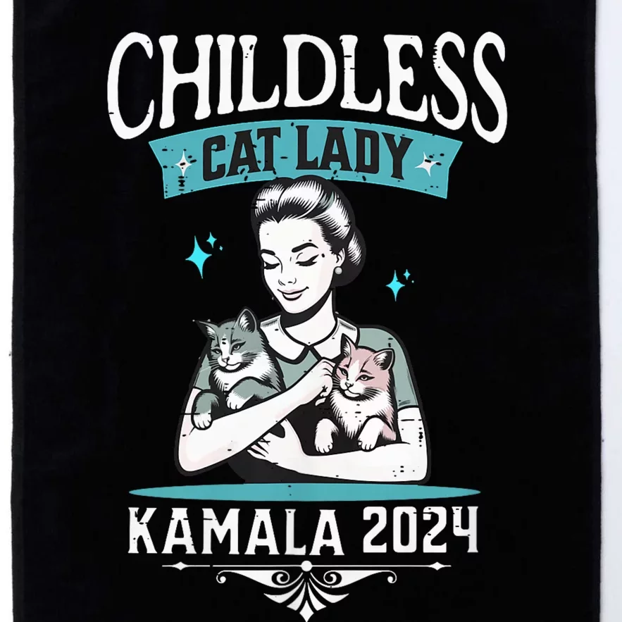 Childless Cat Lady For Kamala Harris 2024 Election President Platinum Collection Golf Towel