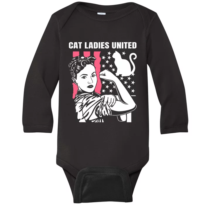 Childless Cat Lady For Cat Mom Women Cat Ladies Baby Long Sleeve Bodysuit