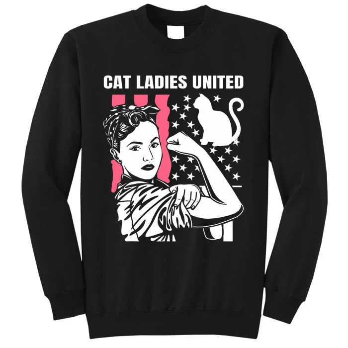 Childless Cat Lady For Cat Mom Women Cat Ladies Tall Sweatshirt