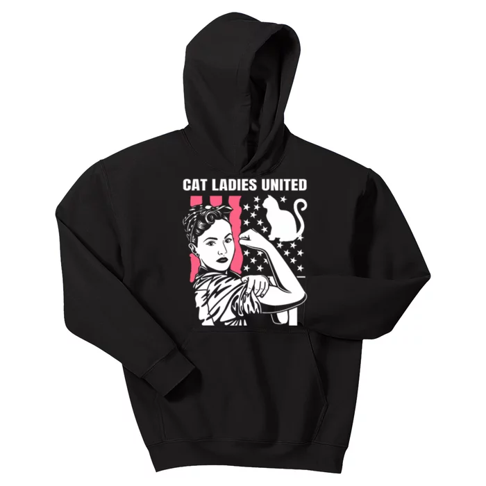 Childless Cat Lady For Cat Mom Women Cat Ladies Kids Hoodie