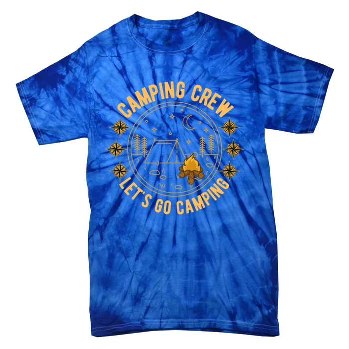 Camping Crew Let's Go Camping Vintage Camper Road Trip Meaningful Gift Tie-Dye T-Shirt