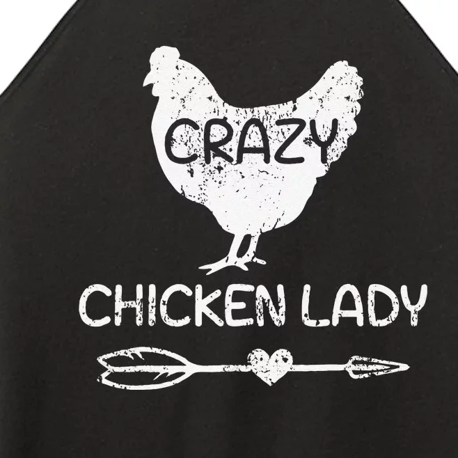 CRAZY Chicken Lady Funny Chicken Lovers farmer Women’s Perfect Tri Rocker Tank