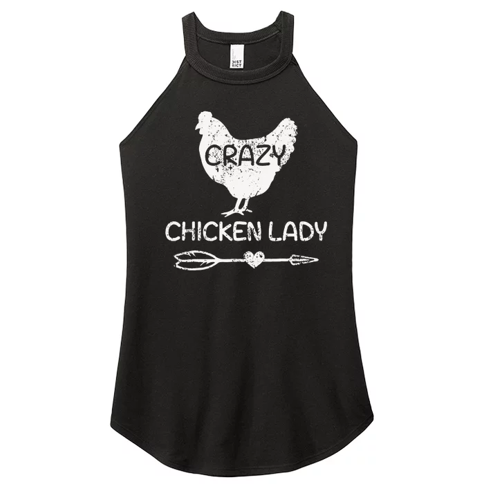 CRAZY Chicken Lady Funny Chicken Lovers farmer Women’s Perfect Tri Rocker Tank