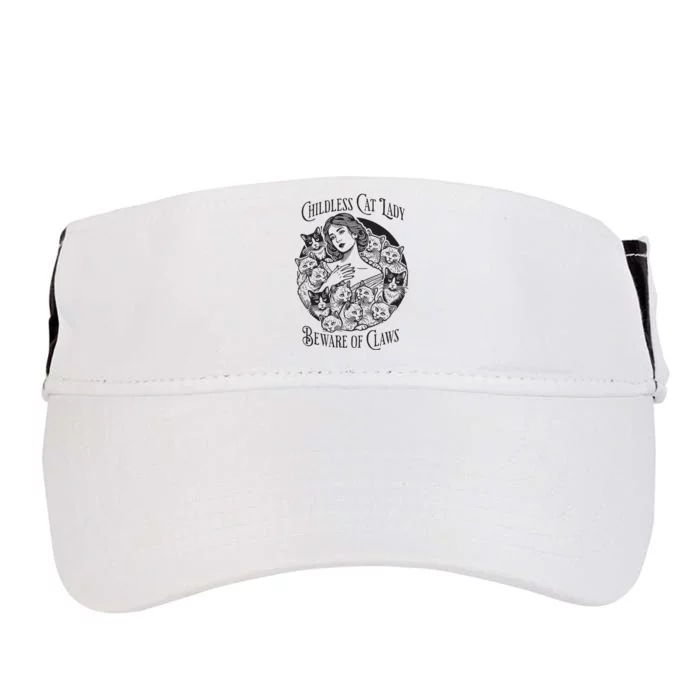 Childless Cat Lady Beware Of Claws Adult Drive Performance Visor