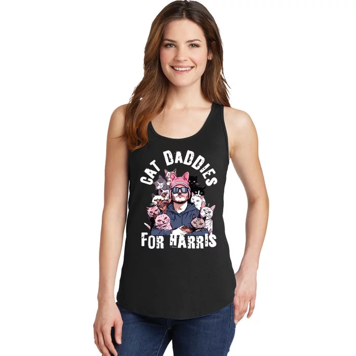 Childless Cat Lady Kamala Cat Dad Ladies Essential Tank