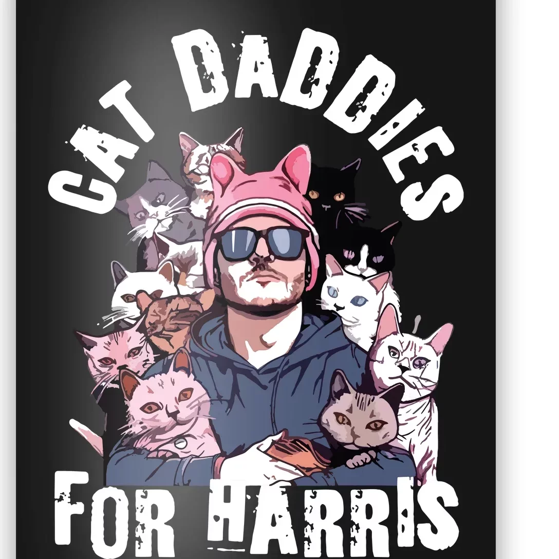 Childless Cat Lady Kamala Cat Dad Poster