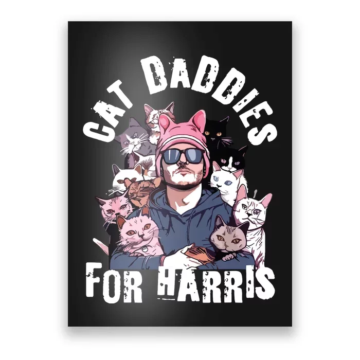 Childless Cat Lady Kamala Cat Dad Poster